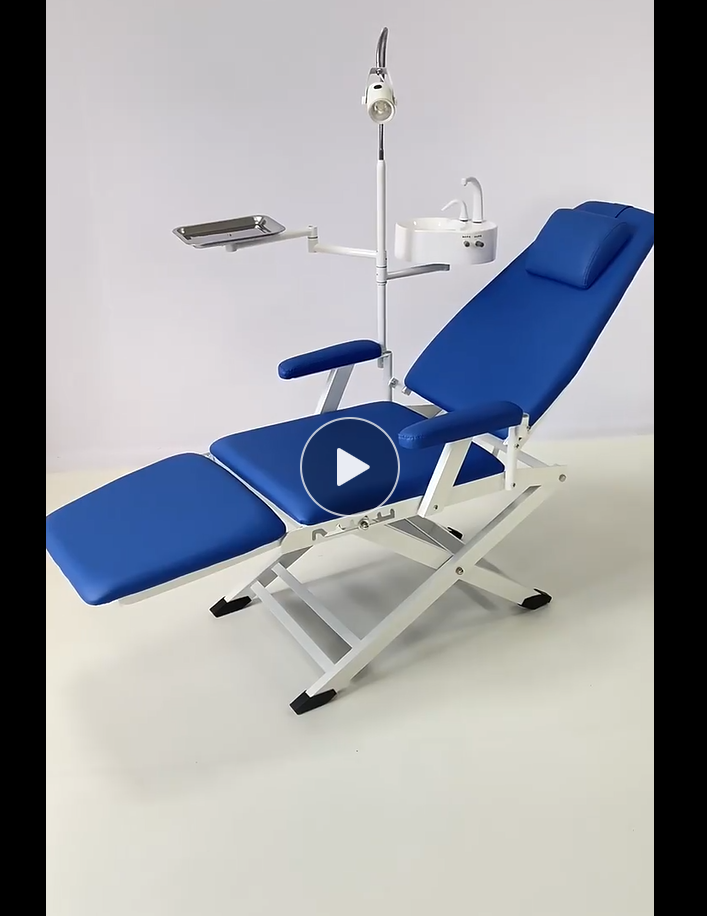 Dental Folding Chair- Portable Mobile Chair Unit with Turbine Unit & LED Light