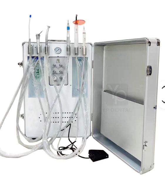 Portable Dental Unit- Turbine with Dental Scaler & Light Curing Machine