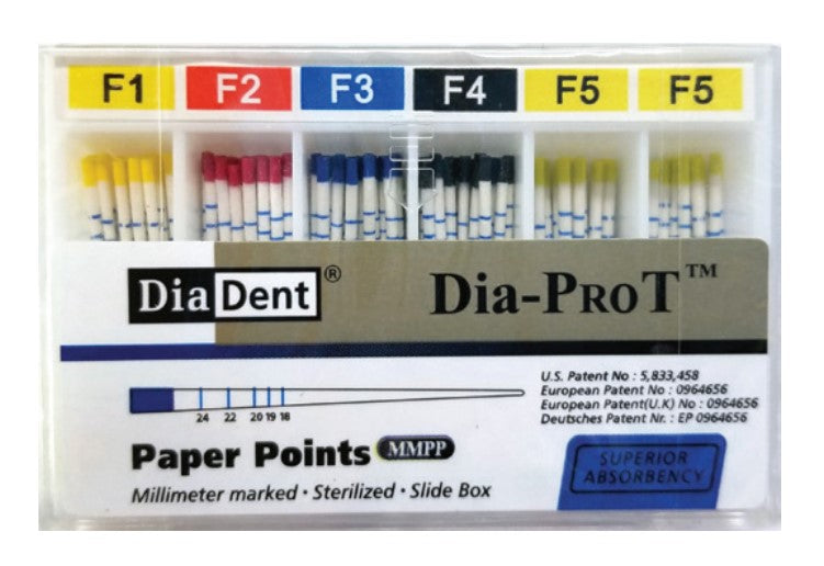 Dia-ProT Paper Points Millimeter Marked Root Canal Filling Material