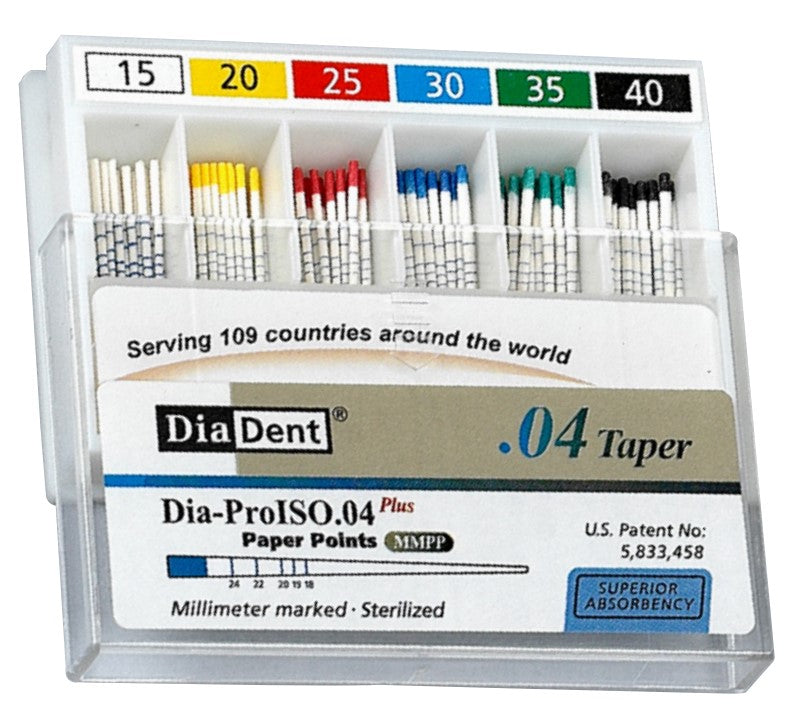 Dia-ProISO Paper Points Millimeter Marked Taper .04 Root Canal Filling Material
