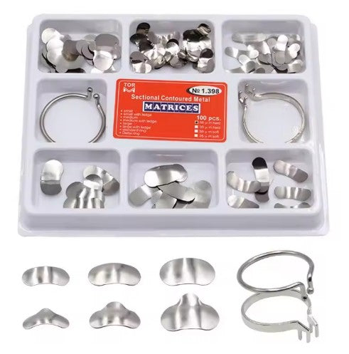 SECTIONAL CONTOURED METAL MATRIX BAND 100 PCS