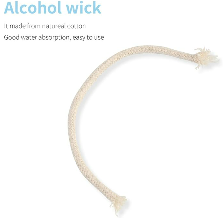 Alcohol Burner With a Wick Stainless Steel