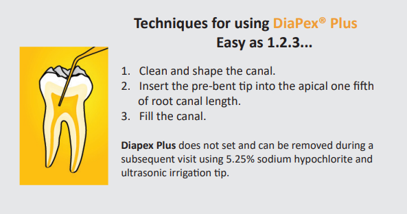 DiaPex Plus - premixed calcium hydroxide paste with iodoform