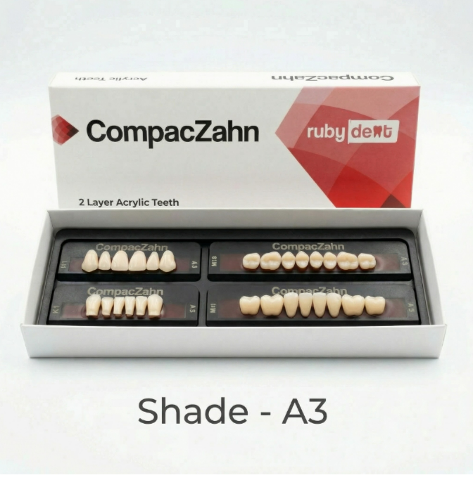 CompacZahn Acrylic Teeth 2 Layers Shade A3
