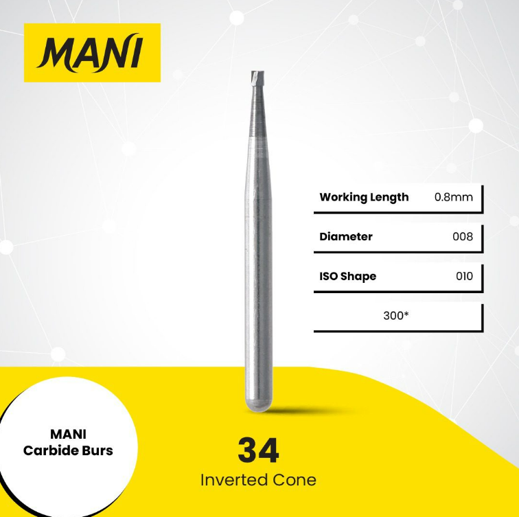 MANI Carbide Burs Inverted Cone