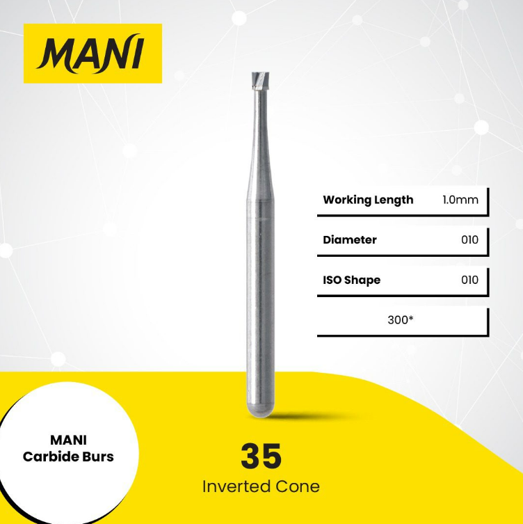 MANI Carbide Burs Inverted Cone