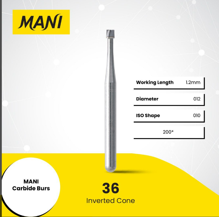 MANI Carbide Burs Inverted Cone