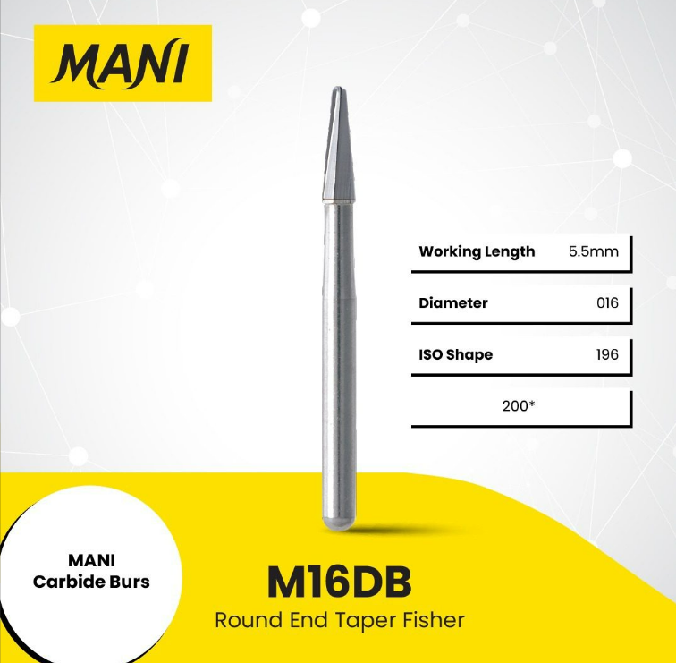MANI Carbide Burs Round End Taper Fissure