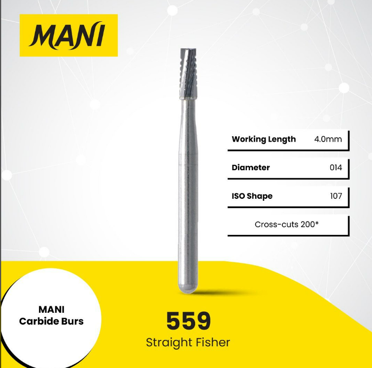 MANI Carbide Burs Straight Fissure