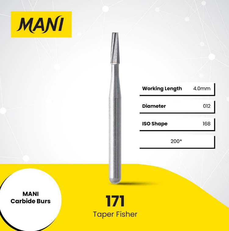 MANI Carbide Burs Taper Fissure