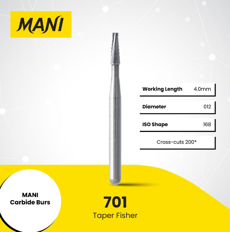 MANI Carbide Burs Taper Fissure