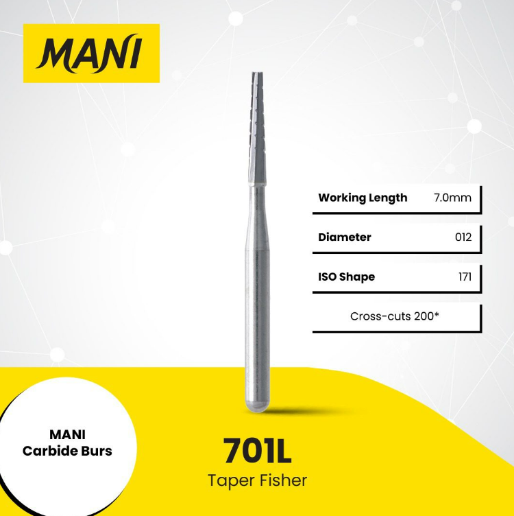 MANI Carbide Burs Taper Fissure