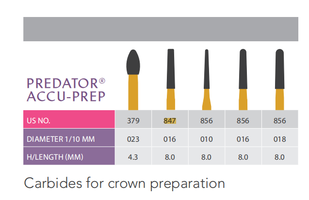 Predator Accu-Prep Carbide Bur