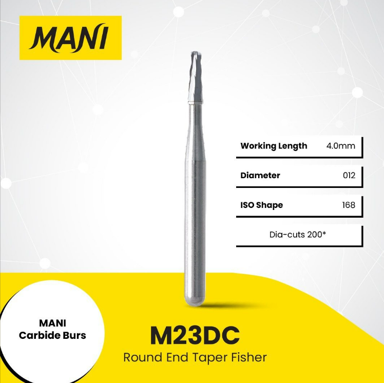 MANI Carbide Burs Round End Taper Fissure