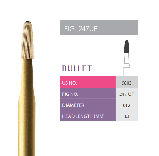 Gold Finishing Burs - Fine Finishing - 30 Blade
