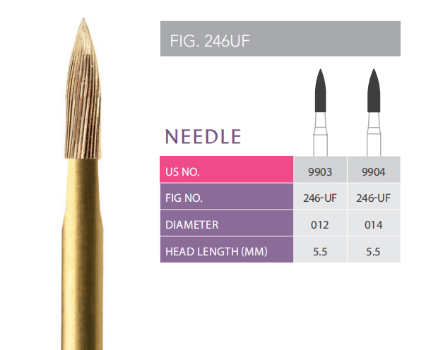 Gold Finishing Burs - Fine Finishing - 30 Blade