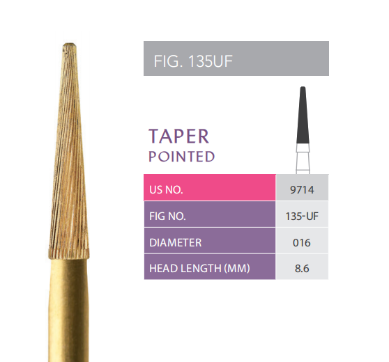 Gold Finishing Burs - Fine Finishing - 30 Blade