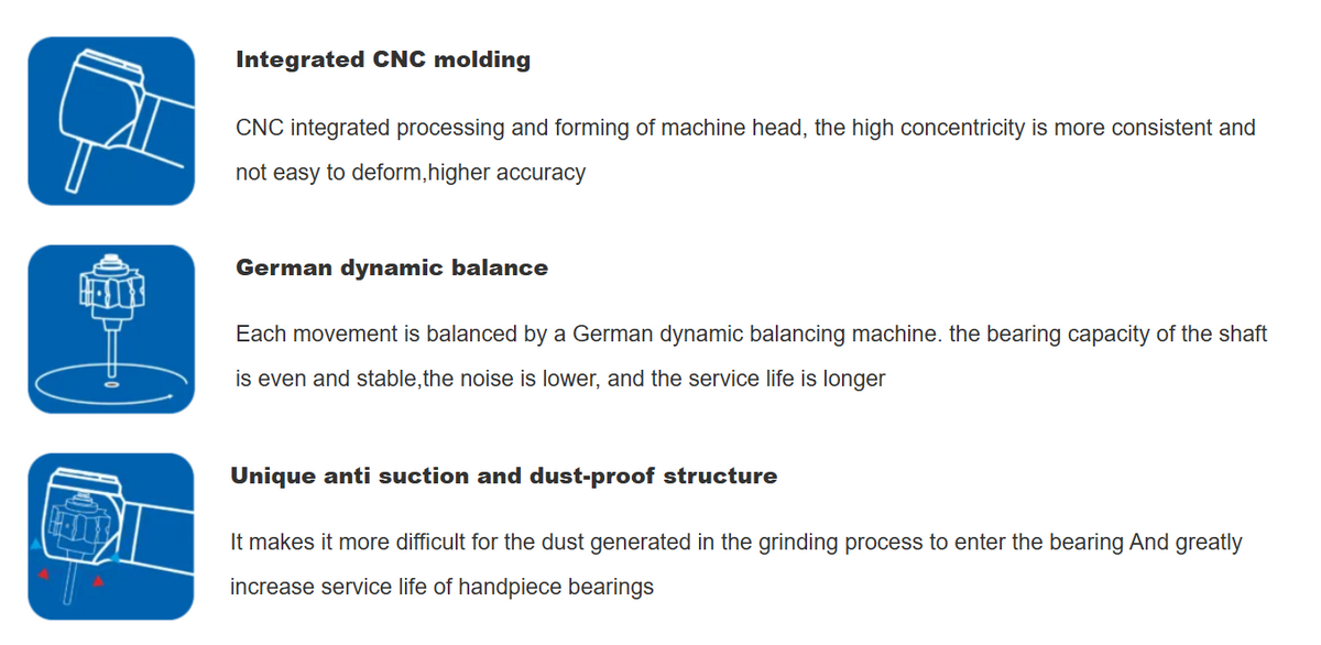 High-Speed Air Turbine Handpiece- Six-Way Spray, 4 Holes- Model: (SCHG03)