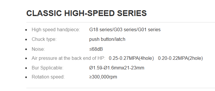High-Speed Air Turbine Handpiece- Six-Way Spray, 4 Holes- Model: (SCHG03)