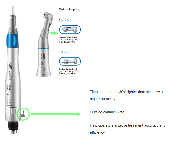 Low-Speed Handpiece- Straight Head Handpiece- Model: (SCHD05-S)