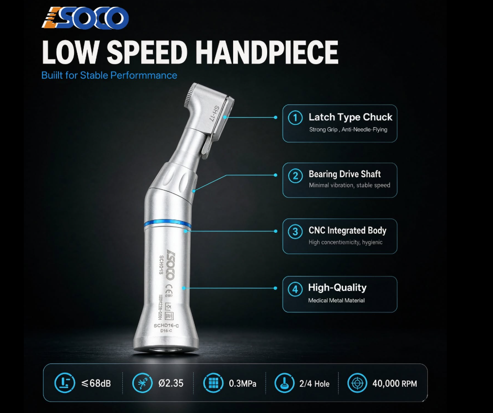 Low-Speed Handpiece- External Contra Angle 1:1- Model: (SCHD16-C)