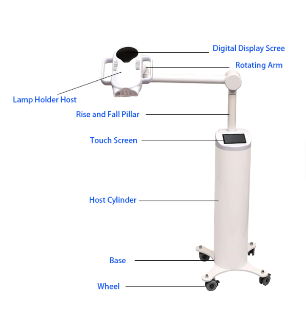 Dental Bleaching Unit Lamp Touch Screen- 10 LED Cold Light Teeth Whitening
