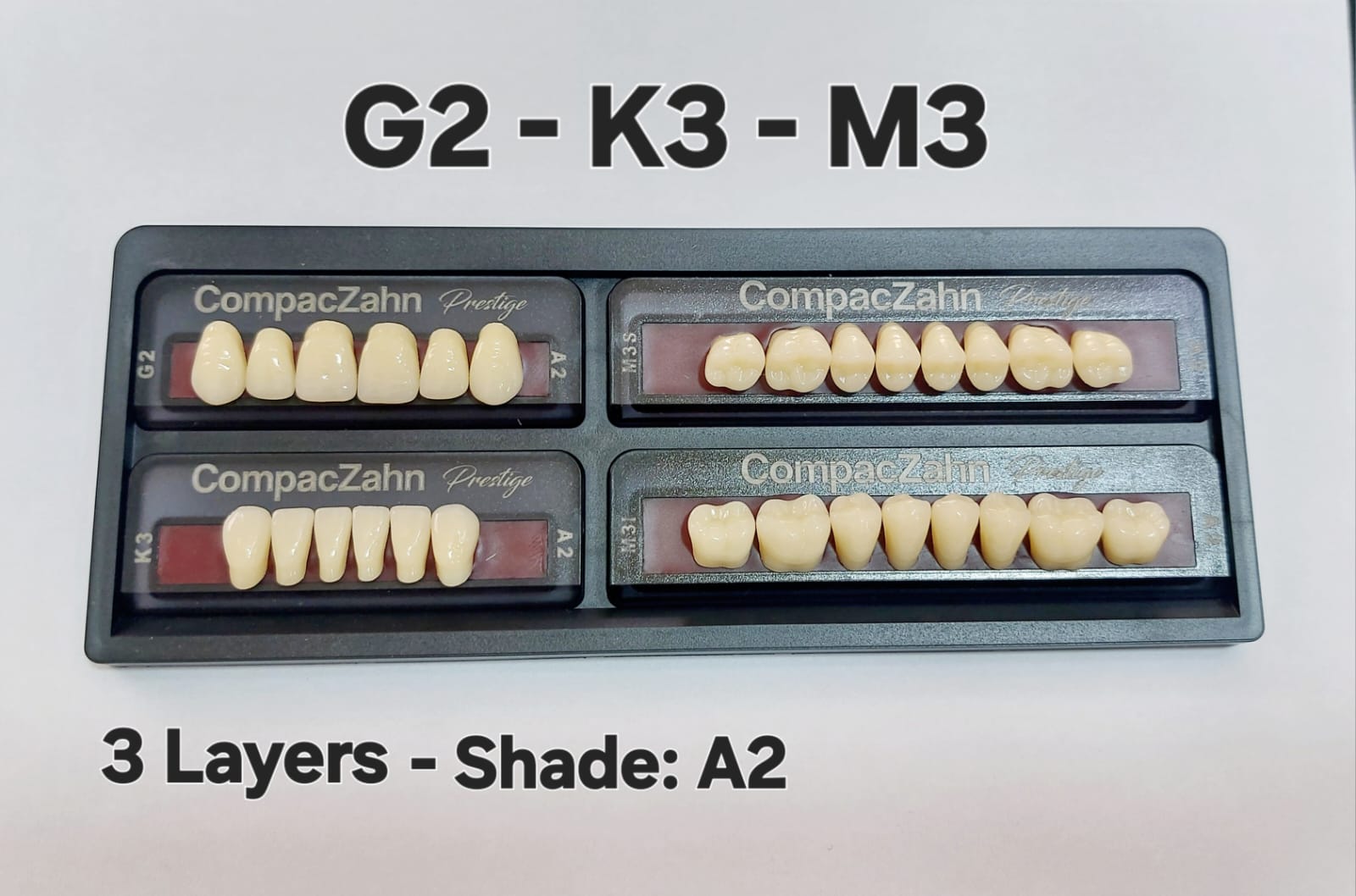 CompacZahn Acrylic Teeth 3 Layers Shade: A2