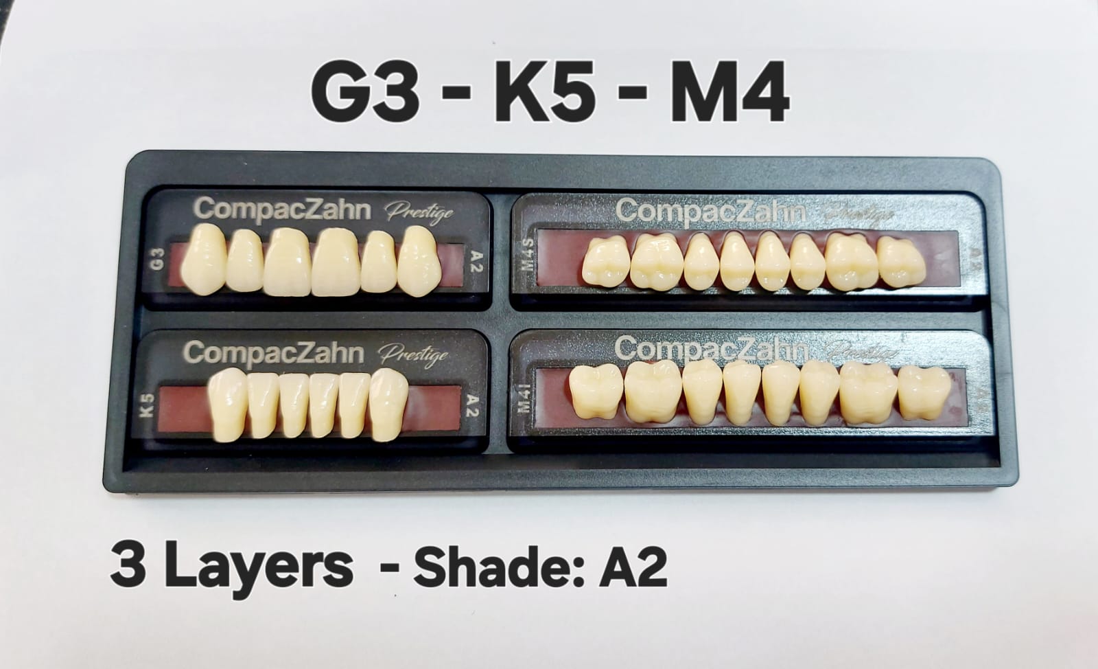 CompacZahn Acrylic Teeth 3 Layers Shade: A2