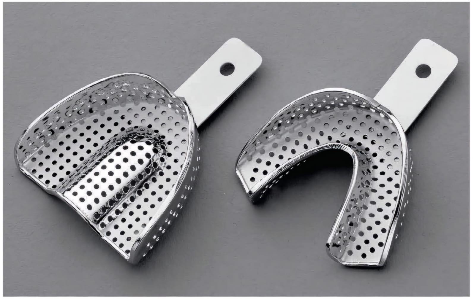 Stainless Steel Perforated Impression Trays With Rim
