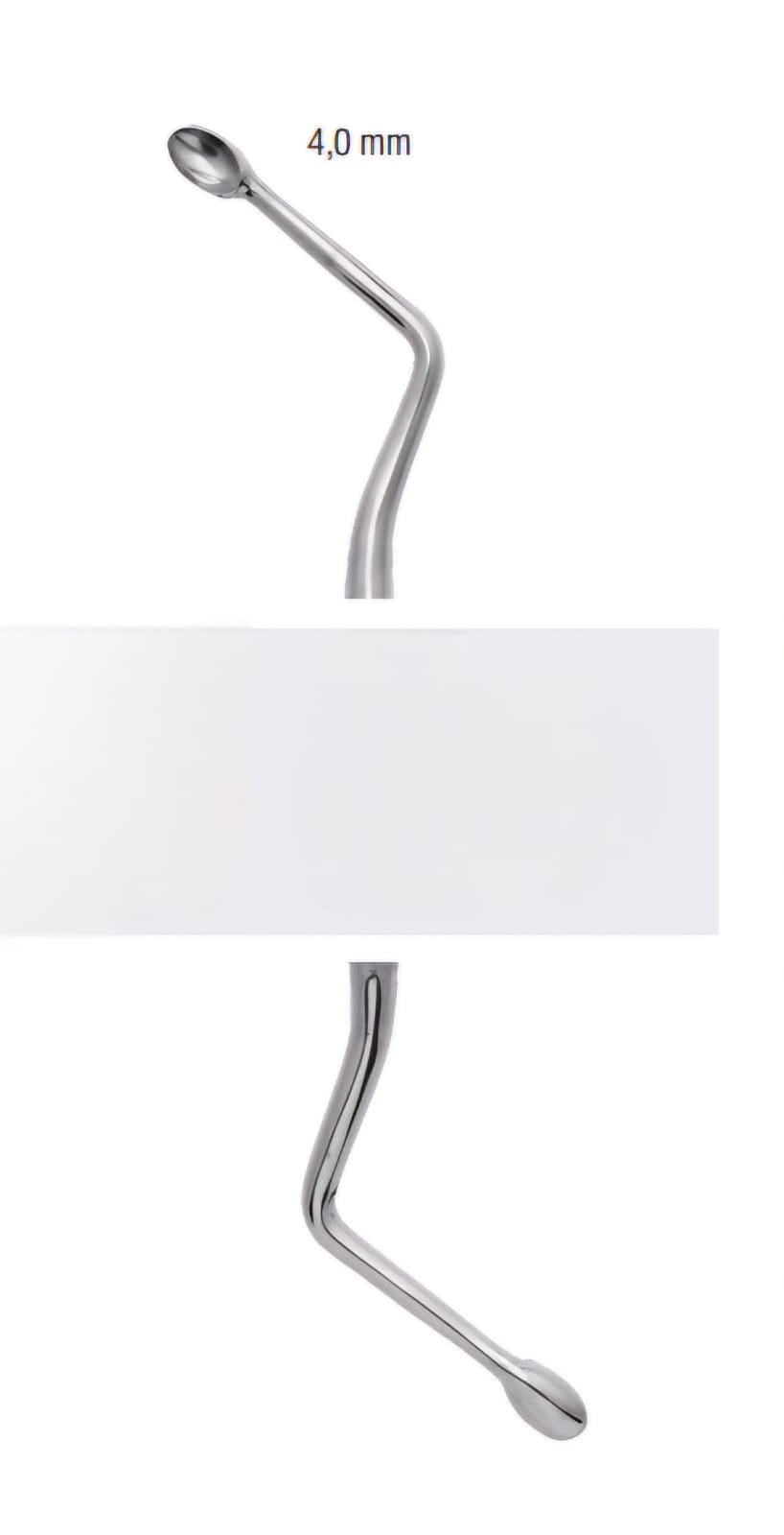 Bone Curettes- Hemingway Oval Ends N. 4 - Octagonal Handles