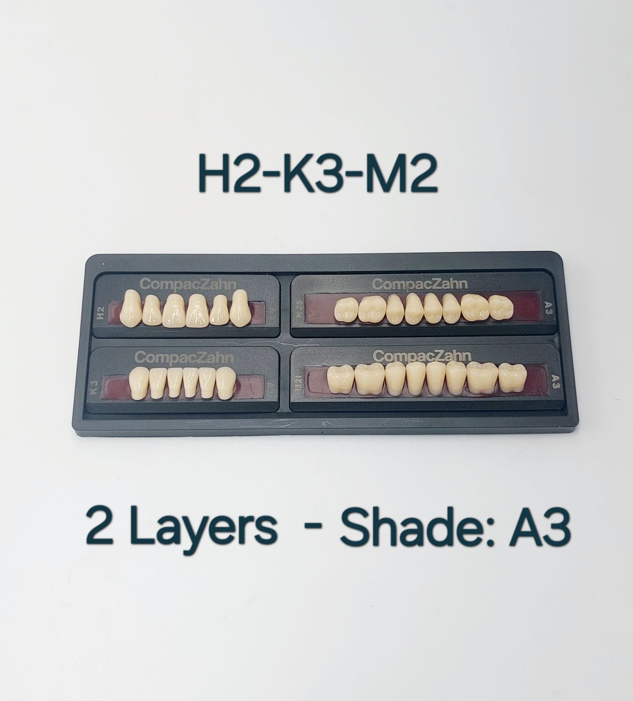 CompacZahn Acrylic Teeth 2 Layers Shade A3