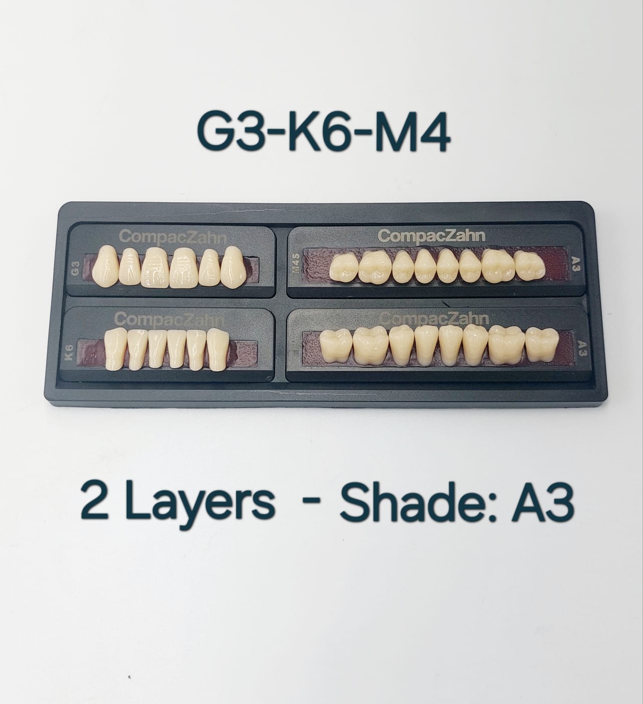CompacZahn Acrylic Teeth 2 Layers Shade A3