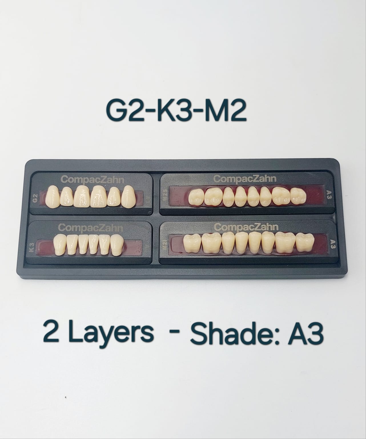 CompacZahn Acrylic Teeth 2 Layers Shade A3