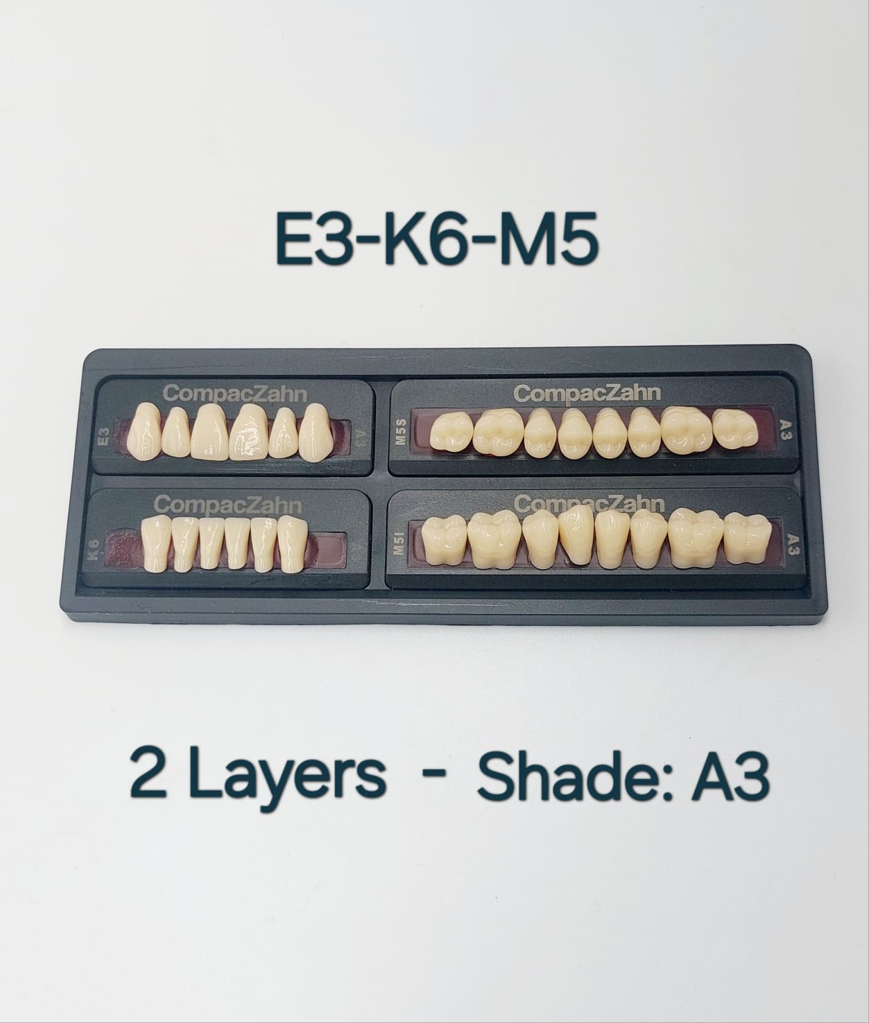 CompacZahn Acrylic Teeth 2 Layers Shade A3
