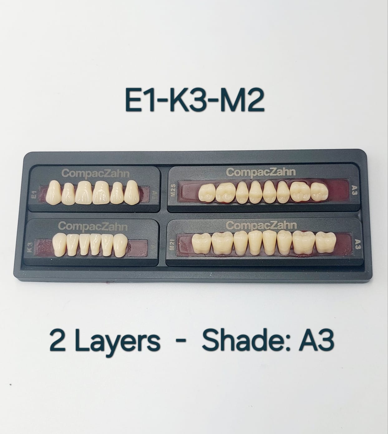 CompacZahn Acrylic Teeth 2 Layers Shade A3