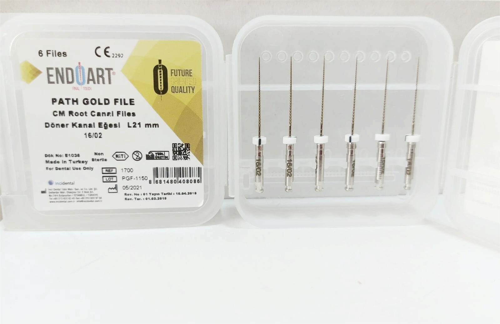 EndoArt Path Gold Rotary File - 6 Files