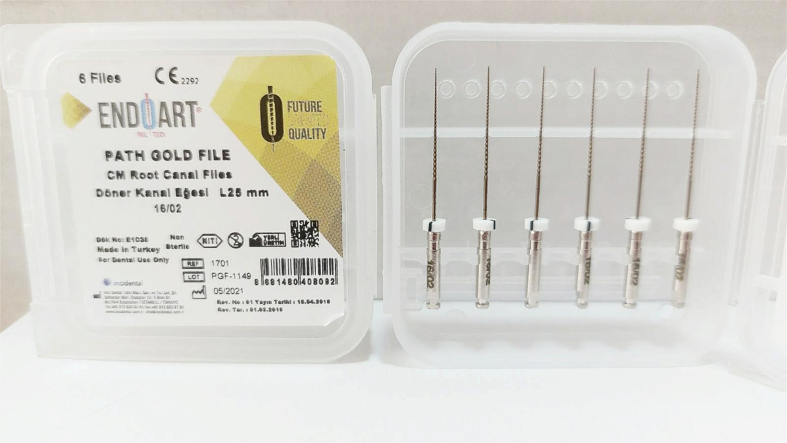 EndoArt Path Gold Rotary File - 6 Files