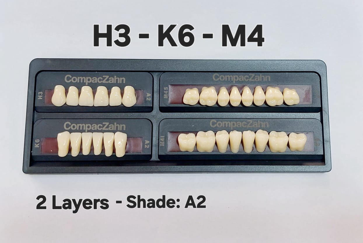 CompacZahn Acrylic Teeth 2 Layers Shade: A2