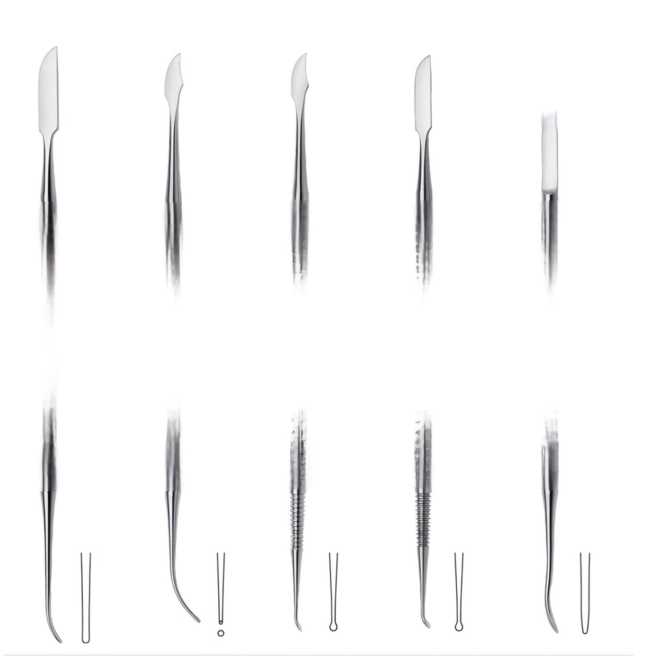 Laboratory wax & modelling instruments kit- set of 5 pcs