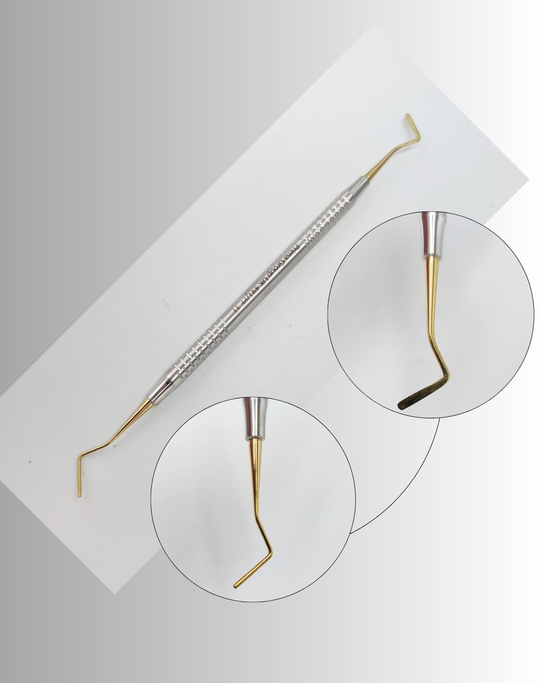 Composite Instrument Spatula with Plugger TIN Coated Gold