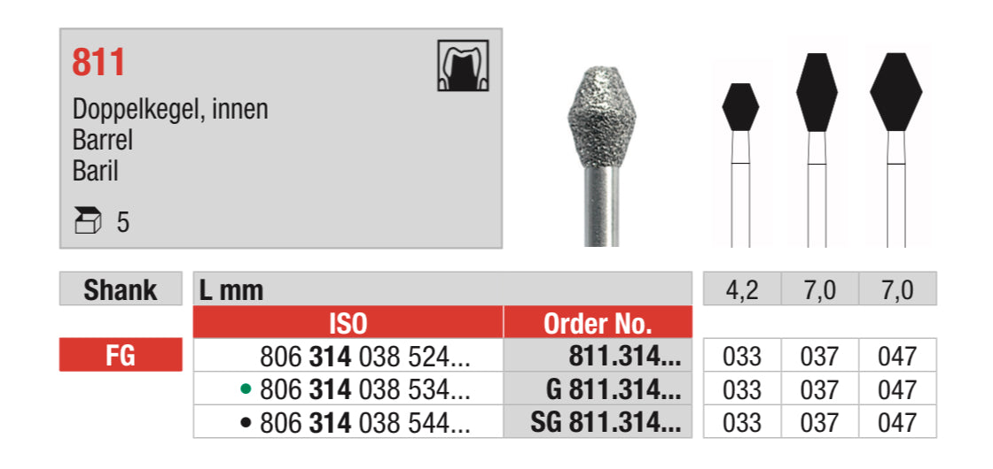 Barrel Diamond Bur